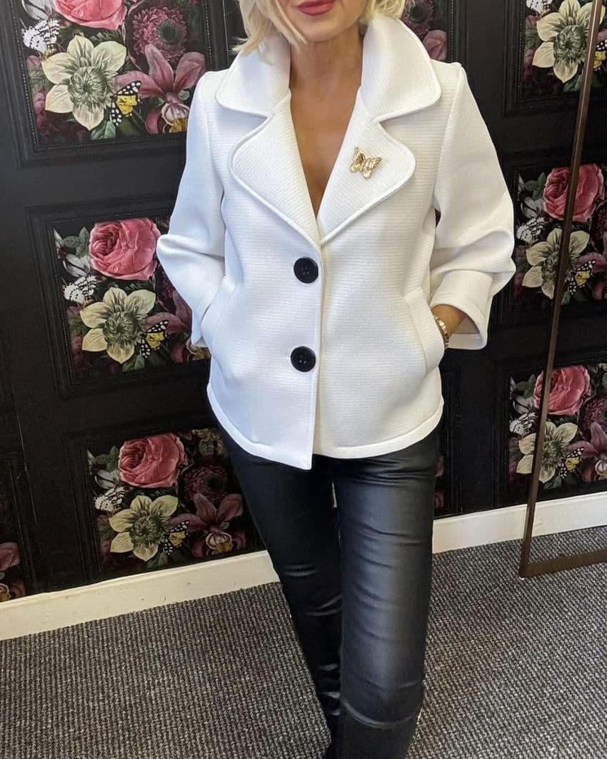 Venetia Blazer Jacket Cream