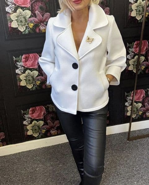 Venetia Blazer Jacket Cream