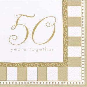 25th Anniversay napkins