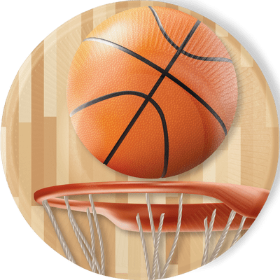 8 PLATES 23 CM SPORTS FANATIC BASKETBALL