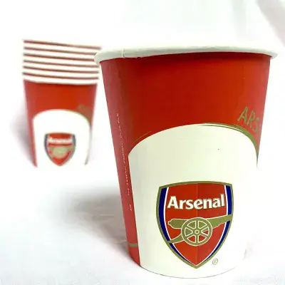 Arsenal Football Club Paper Cups 266ml