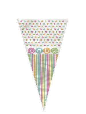 Babyshower design cone cello bags