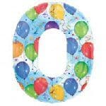 Balloon And Streamer Number Foil Balloons