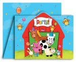 Barnyard Bash Party Thank You cards