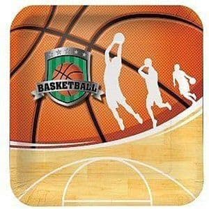 Basketball Party Square Plates