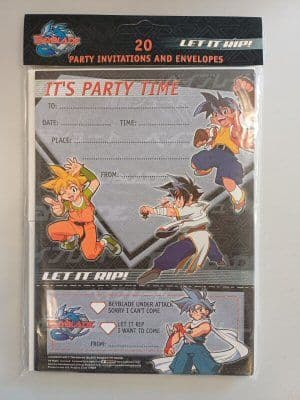 Beyblade Party Invitation Pad