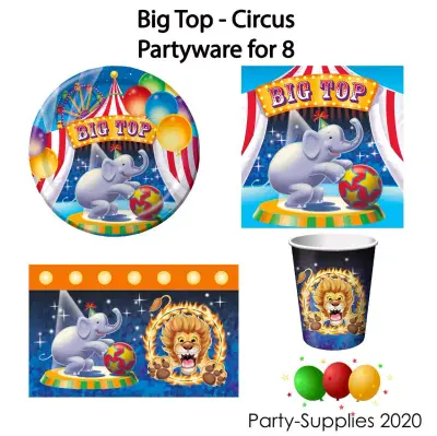 Big top circus party tablecover