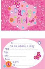 Birthday Girl Party Invitations