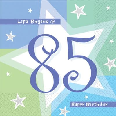 Birthday Shimmer 85th Napkins