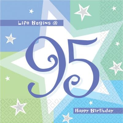 Birthday Shimmer 95th Napkins