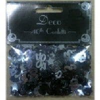 Black and silver 40 Confetti
