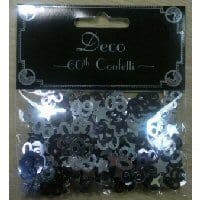 Black and silver 60 Confetti