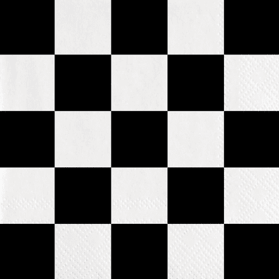 Black and White Check Napkins