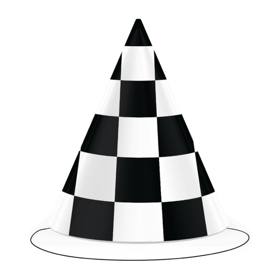 Black and White Check Racing Hats