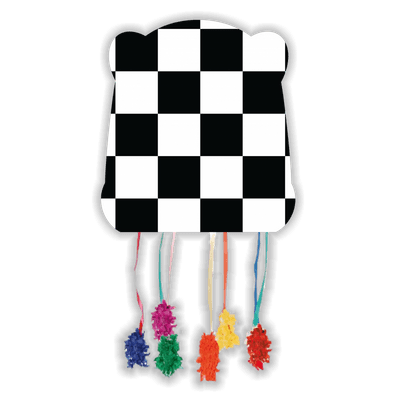 Black and White Racing Piñata