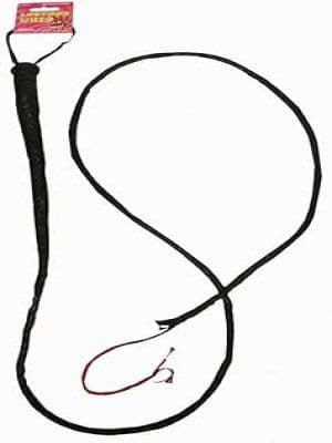 BLACK LEATHER BULL WHIP