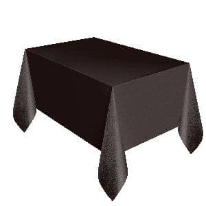 Black Plastic Party Tablecover