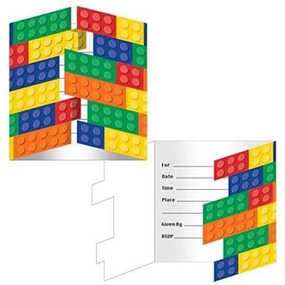 Building Blocks Party Invitations