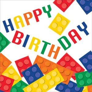 Building Blocks Party Lunch Napkins