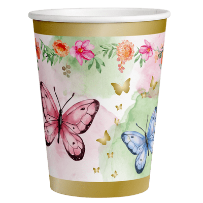 Butterfly Shimmer Paper  Cups
