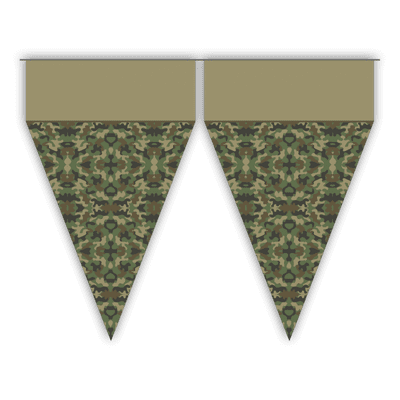 Camouflage Party Pennant Banner