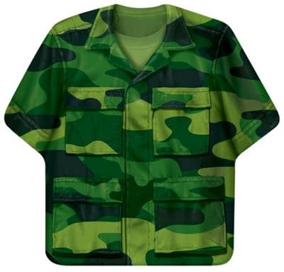 Camouflage Party Shaped Plate