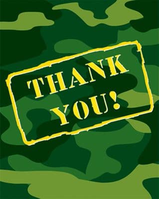 Camouflage Thank You Cards