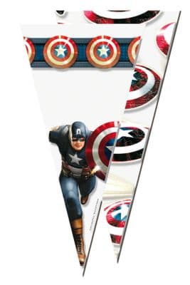 Captain America party cello cone bags
