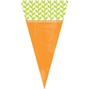 Carrot cello cone bags