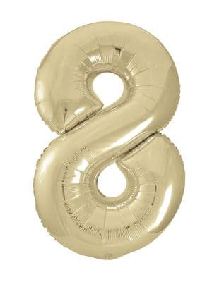 Champagne Gold Number 8 Shaped Foil Balloon