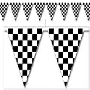 Chequered Flag Black and White Flag Bunting