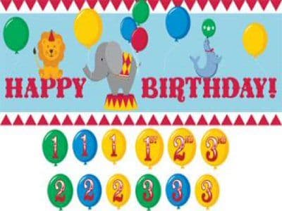 Circus Time Giant Party Banner