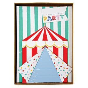 Circus Time Party Big Top Invitations