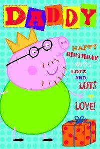 Daddy Pig Birthday Card with Envelope
