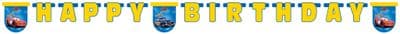 Disney Cars Party Supercharged Happy Birthday Banner