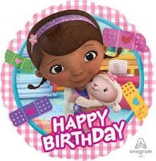 Doc McStuffins Party Happy Birthday Foil Balloon
