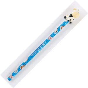 Farm animal pencils assorted with 3D rubber topper