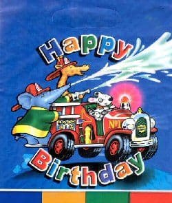 Fire Engine Buddies plastic loot bags