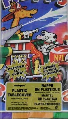 Fire Engine Buddies plastic tablecover
