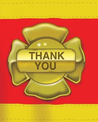 Firefighter Emblem Thank you Cards