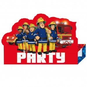Fireman Sam Party Invites and Envelopes
