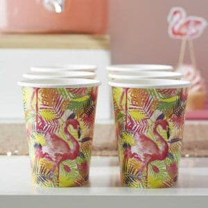Flamingo Fun Tropical Paper Cups