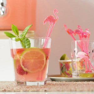 Flamingo Party Cocktail Stirrers