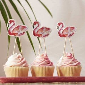 Flamingo Party Cupcake Picks