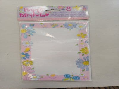 Flower and Butterfly Pastel Printable Invitations