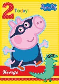 George Pig Age 2 Card and Envelope
