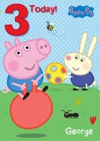 George Pig Age 3 Card and Envelope