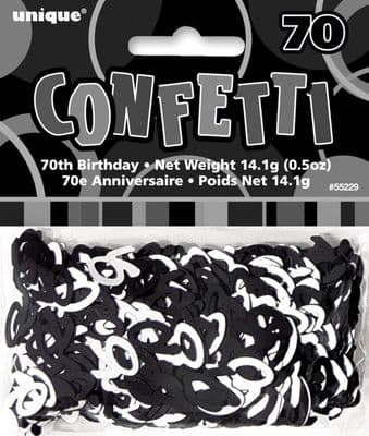GLITZ BLACK AND SILVER 70 CONFETTI