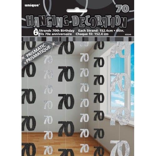 Glitz Black Birthday Hanging String Party Decoration