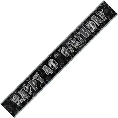 Glitz Black Party Banner